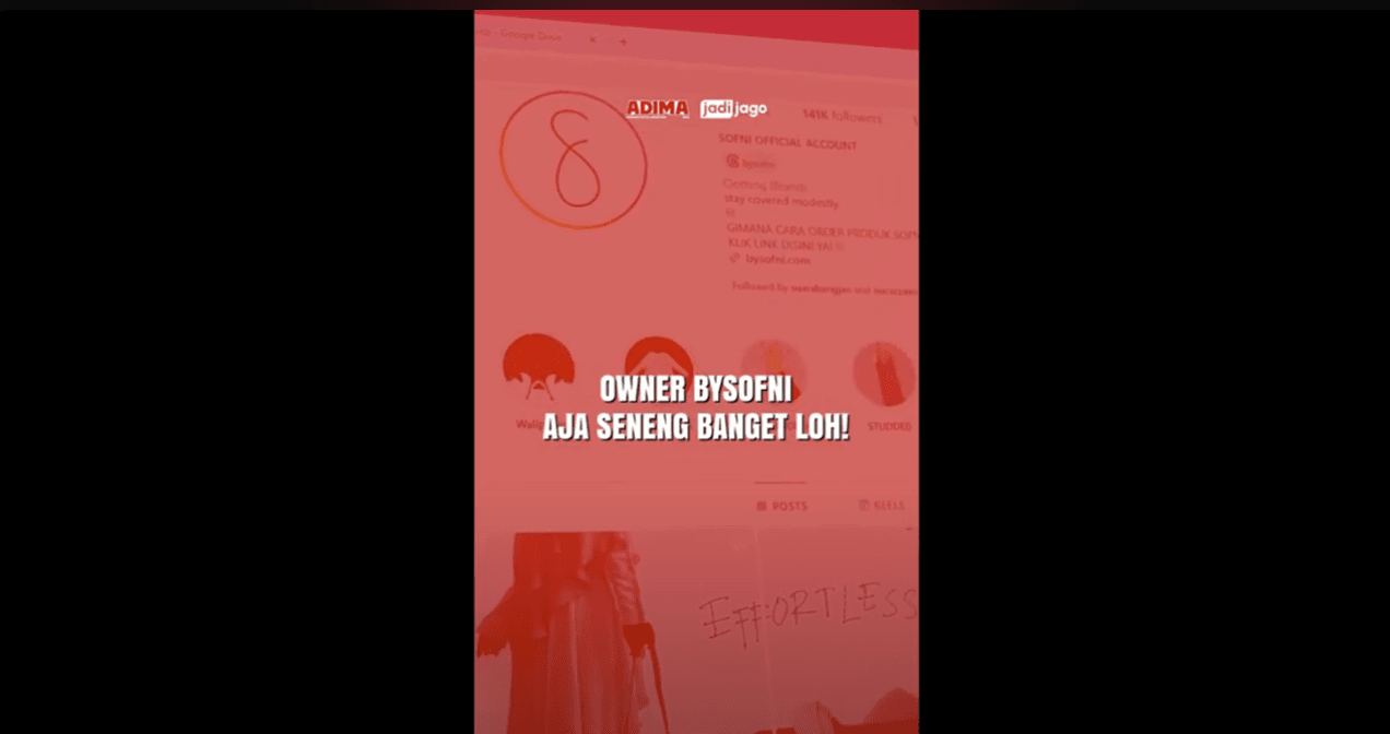 Testimoni video dari Sofnl